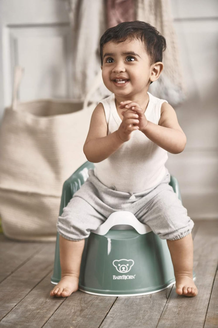 BabyBjörn Topfstuhl, Graugrün/Weiss, Graugrün/Weiss