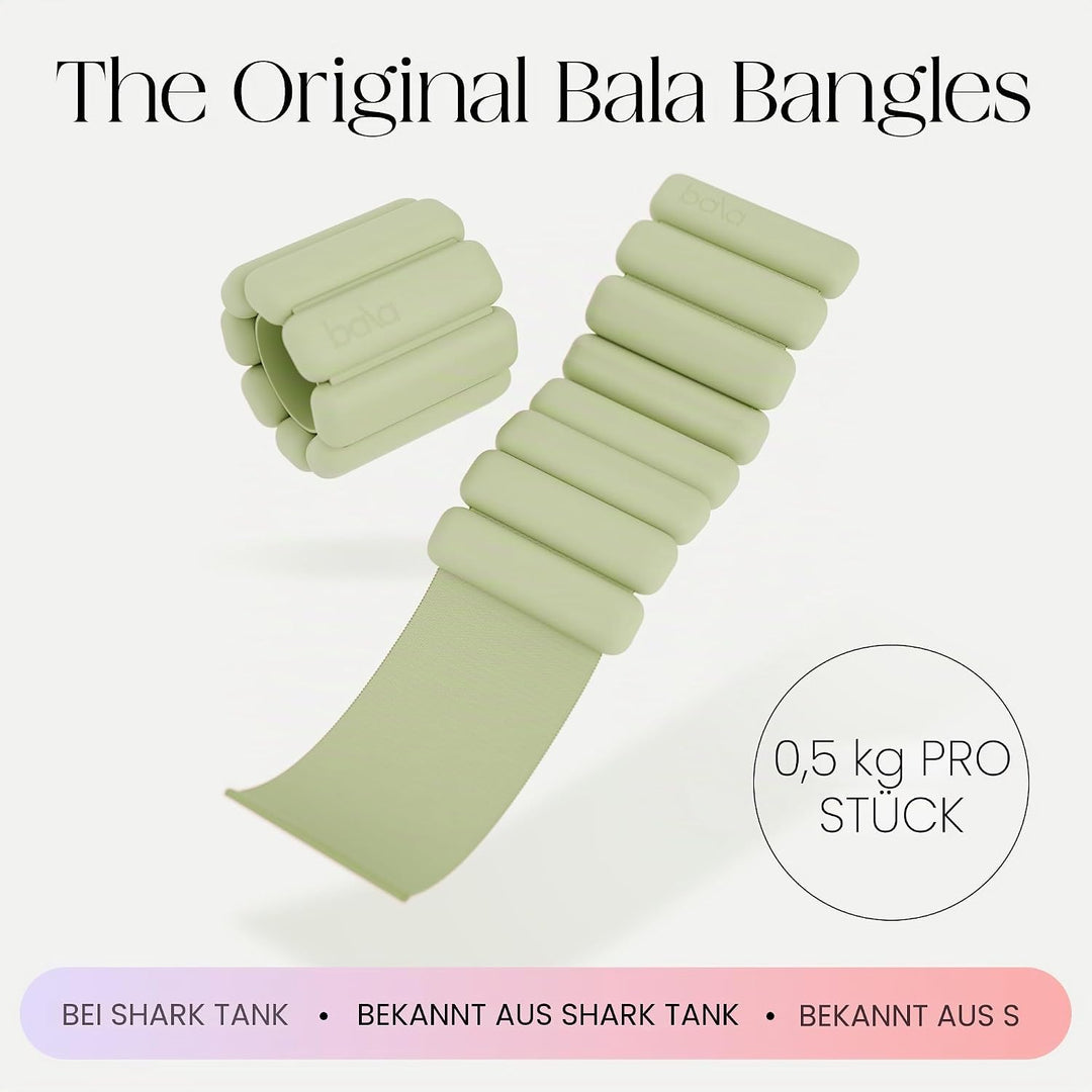 Bala Armreifen – 2er-Set (je 0,5 kg und 0,9 kg) | verstellbare tragbare Handgelenk- und Knöchelgewic