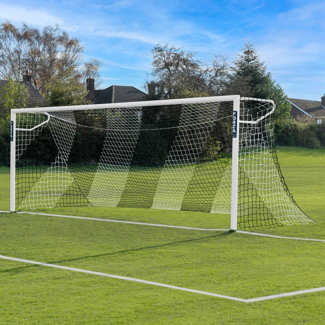 FORZA 7,3m x 2,4m vollgrosses gestreiftes Fussballtor Netz (3mm) (Einzeln) - eine Auswahl von 10 Kom