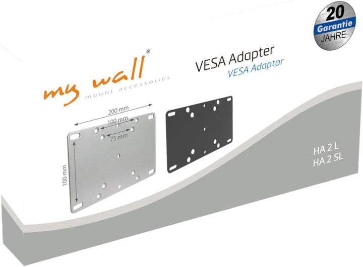My Wall HA2SL - VESA Adapter, adaptiert VESA 75/100 auf bis zu VESA 200, kompatibel mit TV-Halterung