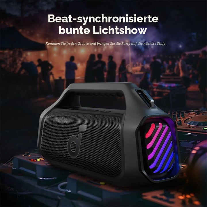 Soundcore by Anker, Boom 2 Plus Bluetooth Lautsprecher, Schwarz