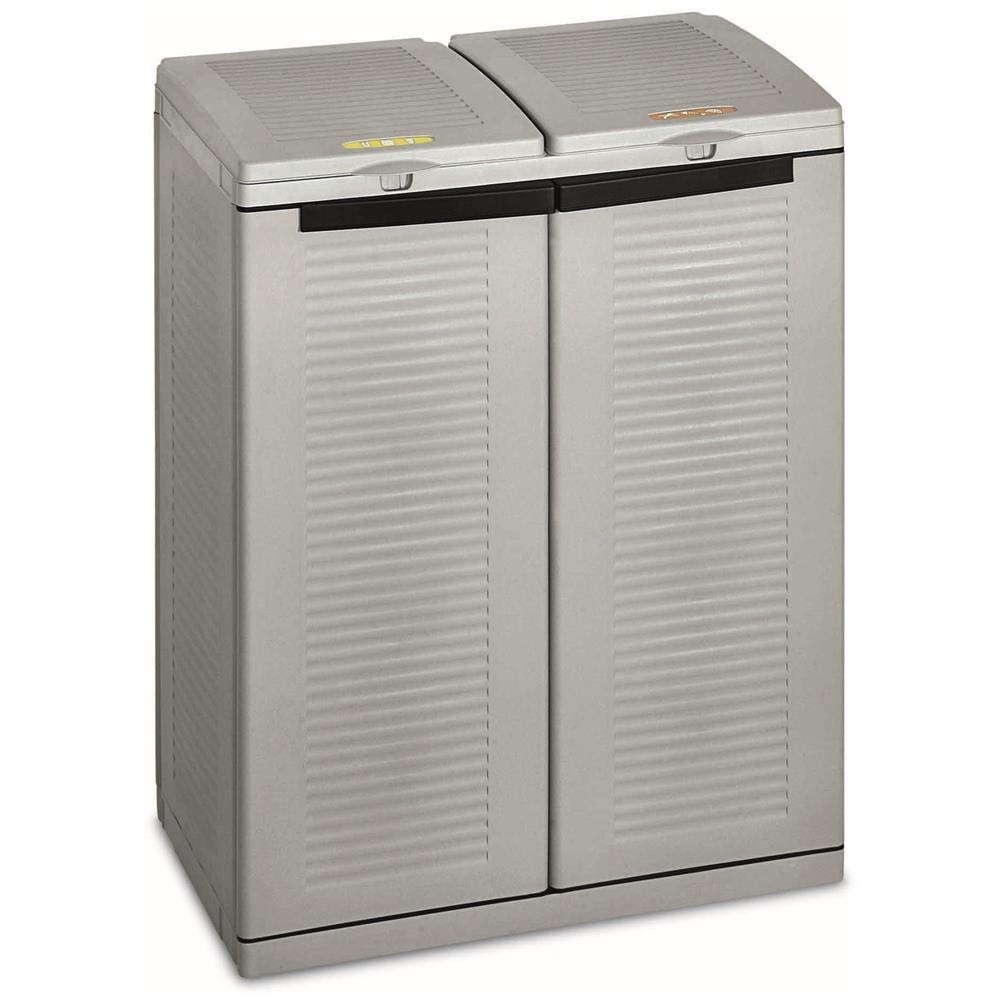 Terry, Ecocab 2 , Schrank zum Mülltrennen, für den Innen- und Aussenbereich, 2 separate Fächer - 68x