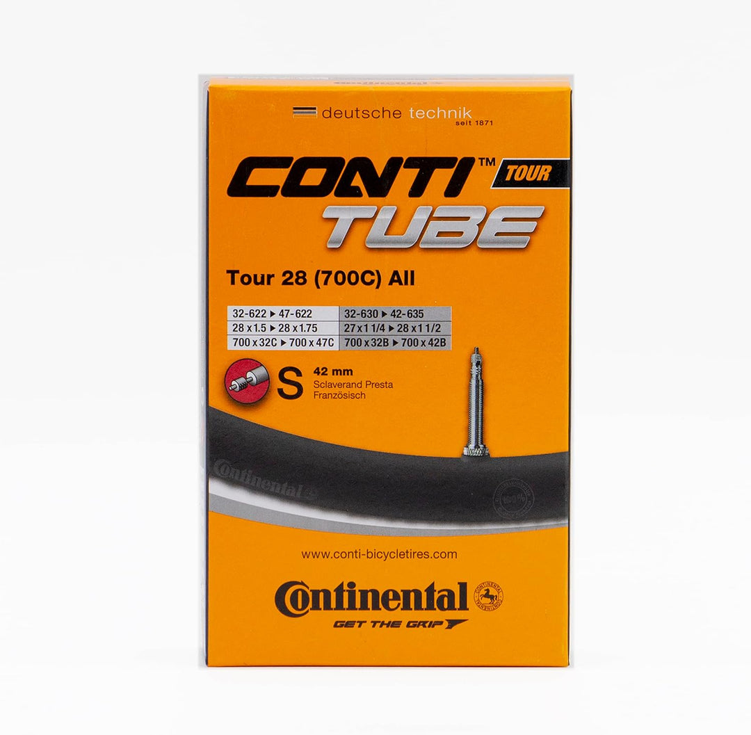 Continental Fahrradreifen Grand Prix 4 Season 32 Bundle mit Luftschlauch Fahrrad Tour 28, Season 32
