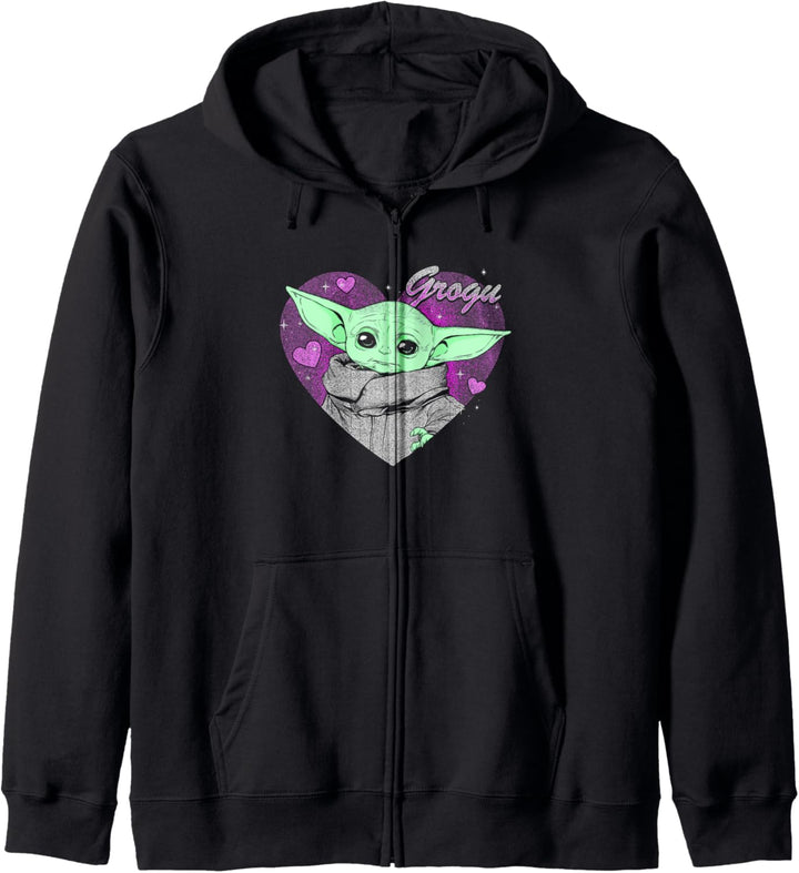 Star Wars: The Mandalorian The Child Pink Heart Valentine Kapuzenjacke