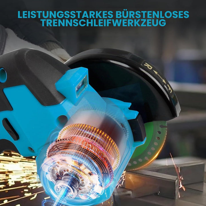 Akku-Winkelschleifer für Makita 18 V, bürstenloser Mini-Winkelschleifer, 18000 U/min, 100 mm, kleine