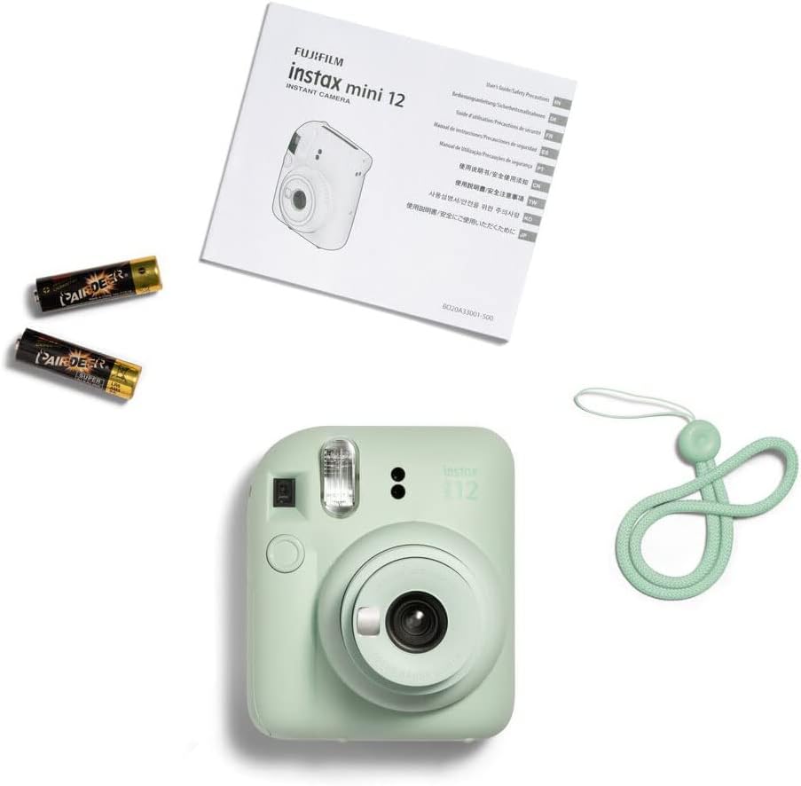 Fujifilm Instax Mini 12 Sofortbildkamera mit 40 Aufnahmen, Minzgrün