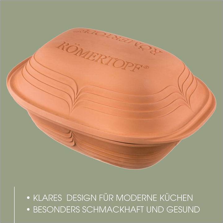 Römertopf Bräter Modern Look Keramik Tonbräter 4 Liter