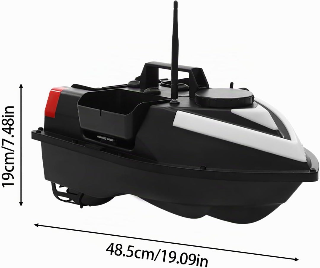 FUROMG Angelboot Futterboot mit Echolot und GPS, 3-Köderboxen Angeln Köder Boot Angeln Köder Boot Mi
