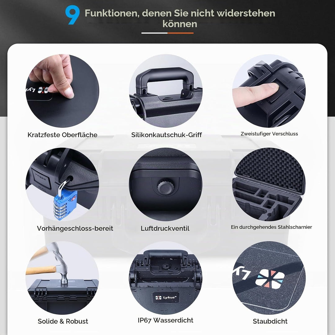 Lykus Titan M400 Wasserdicht Tasche/Koffer/Case für DJI Mavic 4 Pro, DJI RC Pro 2/RC2, Unterstützung
