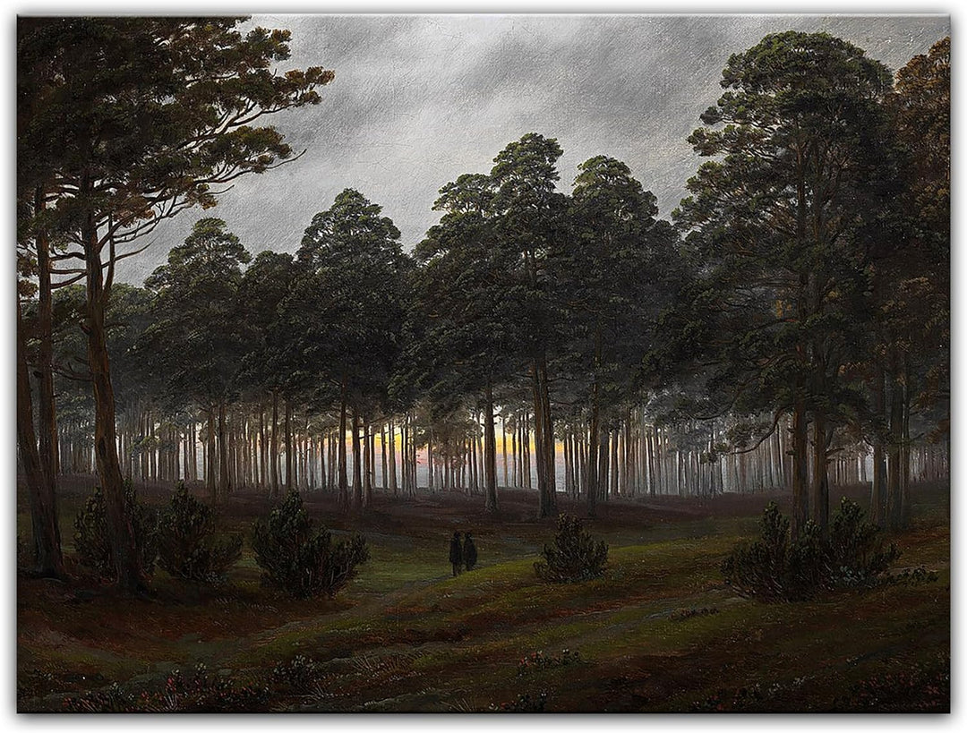 Bilderdepot24 Bild auf Leinwand | Caspar David Friedrich Tageszeitenzyklus, Der Abend in 80x60 cm al