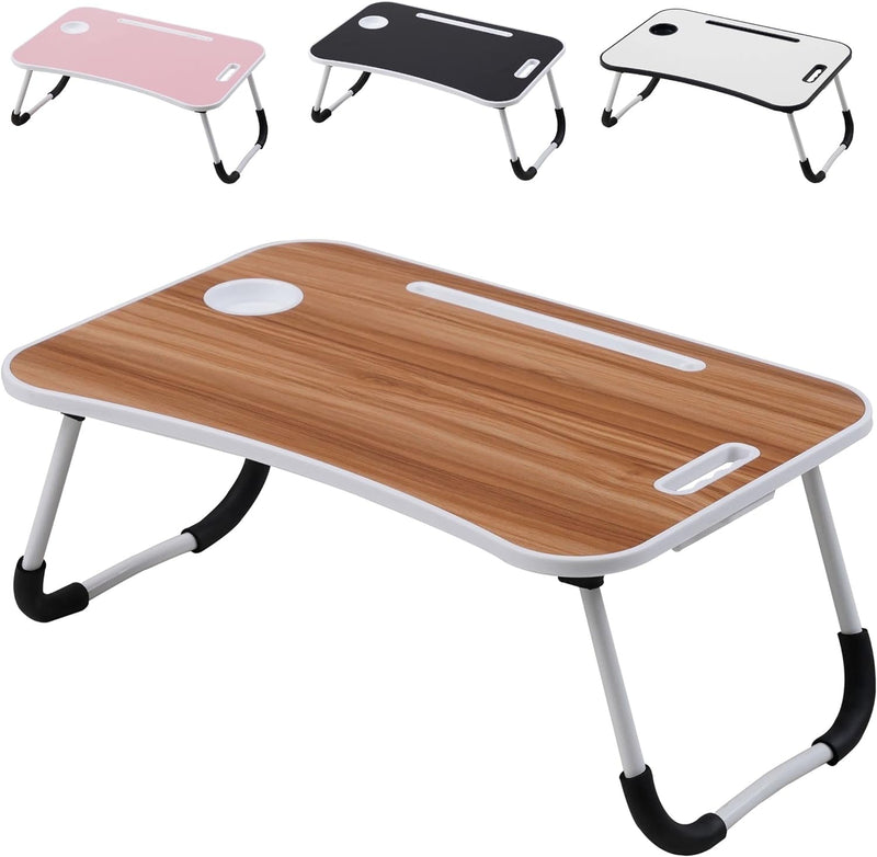 Albatros Laptoptisch mit Schublade FLIP Holz (Eiche) - Bett Tablett-Tisch, klappbar - Laptop Tisch f