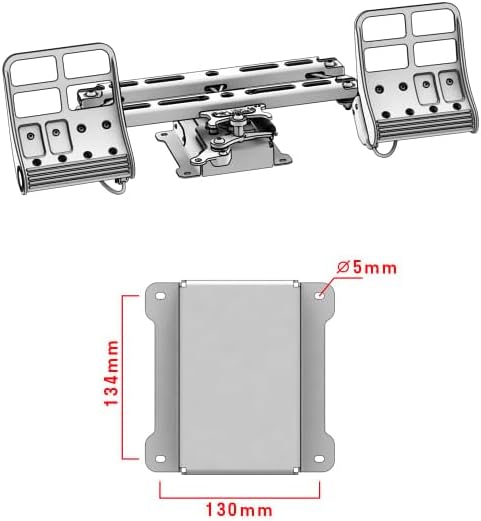 VIRPIL Controls R1-FALCON Rudder Pedals (3 Achsen Flugsimulator Pedale, PC, HOTAS, Space Sim, Heliko