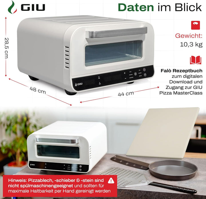 GIU Elektrischer Pizzaofen - Starker Elektro-Ofen für neapolitanische Pizza | Backofen, Pizzaofen, e