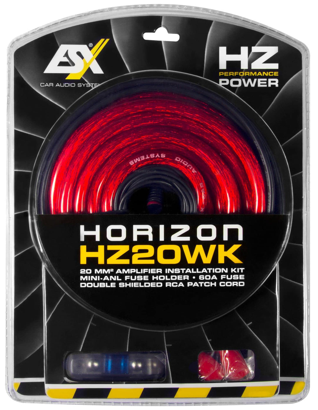 ESX HZ20WK - Kabelkit 20mm² mit 5m Cinchkabel und Mini-ANL Sicherung
