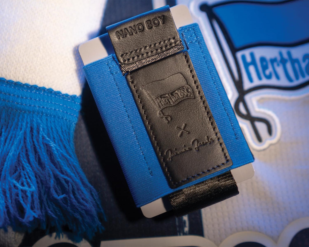 Jaimie Jacobs Hertha BSC X Nano Boy Pocket Kleiner Geldbeutel mit Münzfach Mini Wallet aus Textil mi