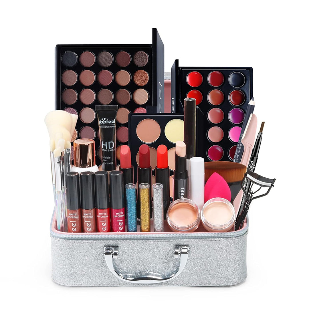 CHSEEO Schmink Geschenkset Make-Up Set Kosmetik Makeup Paletten Schminkkoffer Schminke für Gesicht,