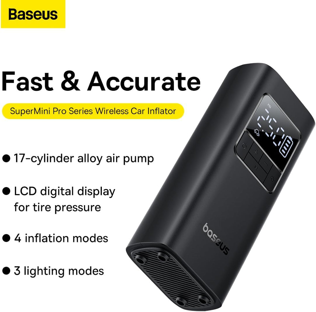 Baseus Supermini Pro Wireless Car Inflator (Black)