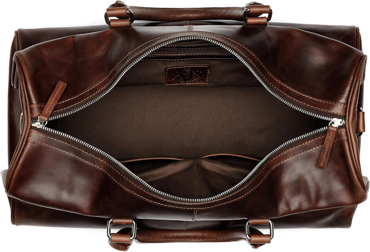 SID & VAIN Weekender Seattle aus Premium Leder I Sporttasche gross für Herren und Damen I Reisetasch