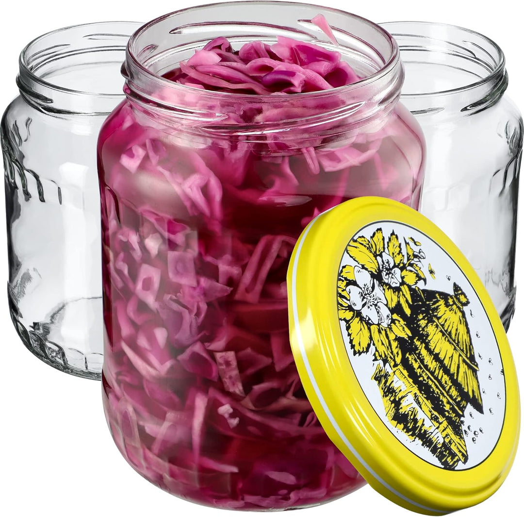 KADAX Einmachgläser, Marmeladengläser 720 ml, Einmachgläser mit Schraubdeckel, Gläser mit Schraubver