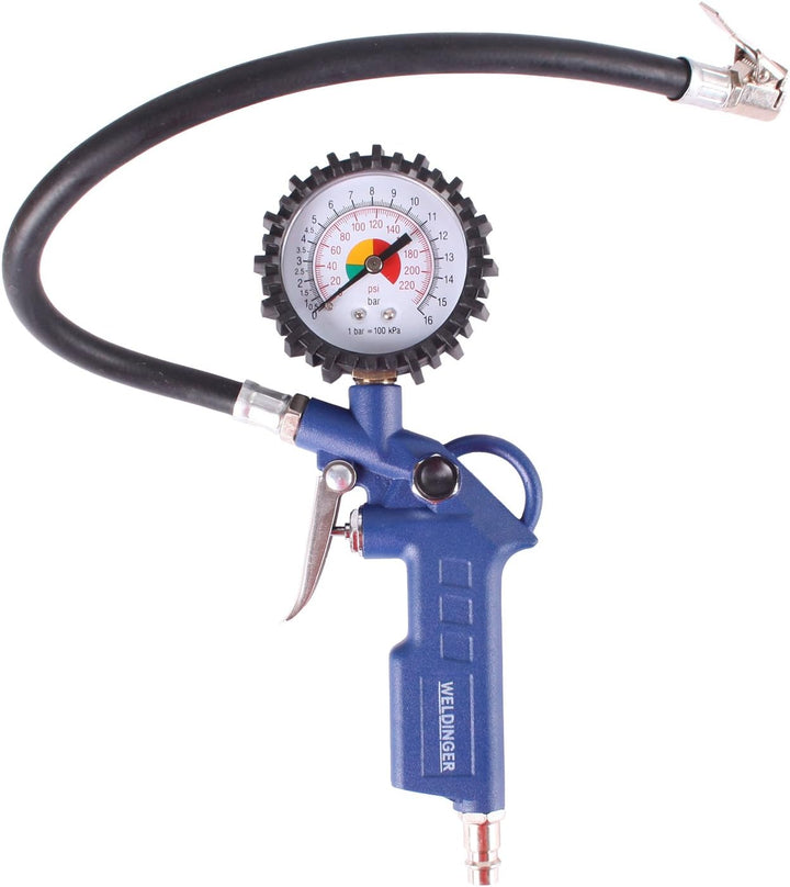 Aktionsset WELDINGER Flüsterkompressor FK 95 pro mobile 750 W innenbeschichteter Tank + Druckluftset