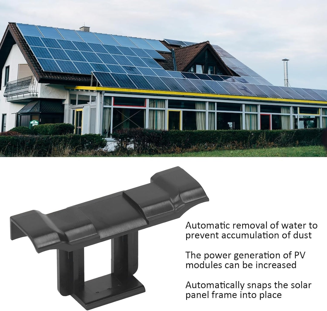 LiebeWH 20 Stück Solarpanel Wasserablauf Clips Abflussklemme 35 Mm ABS PV-Abflussklemmen T-förmige W