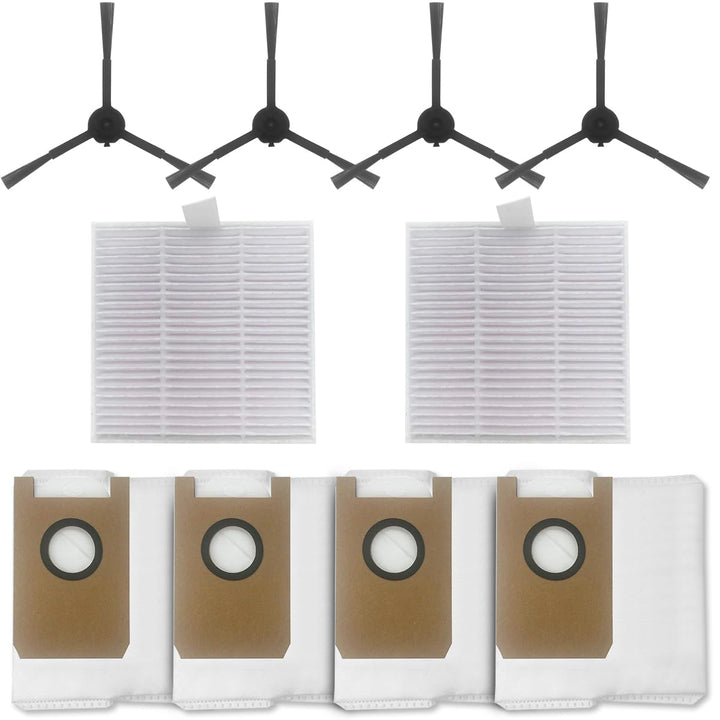 HomeTimes Ersatzteile für AIRROBO T20 Saugroboter Ersatz Zubehör mit 2 HEPA-Filter 4 Seitenbürsten 4