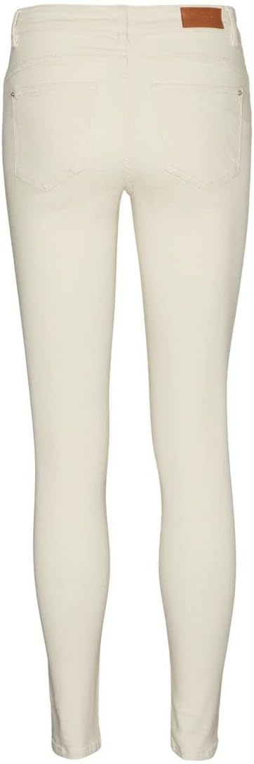 VERO MODA Damen Vmalia Mr Skinny Shape Jeans Ecru Noos Top L Ecru, L Ecru
