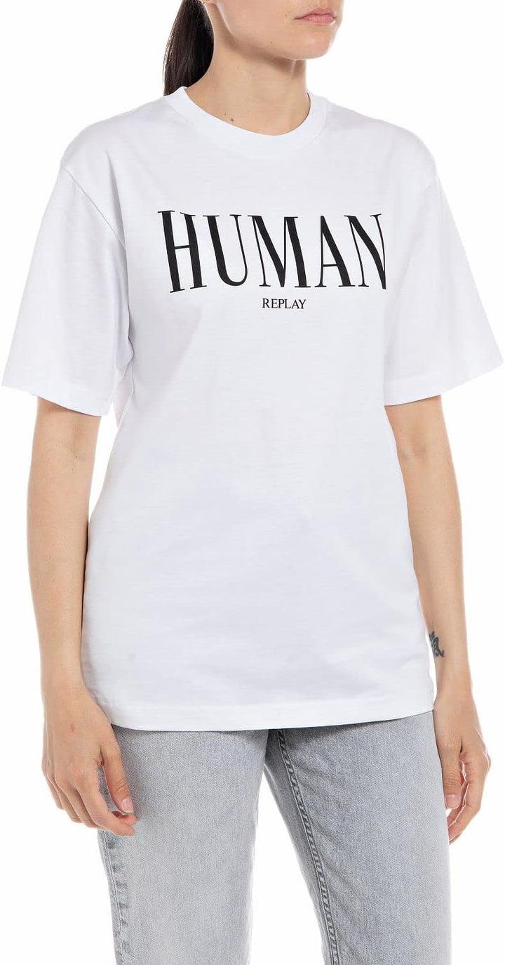 Replay Damen T-Shirt XS 001 White, XS 001 White