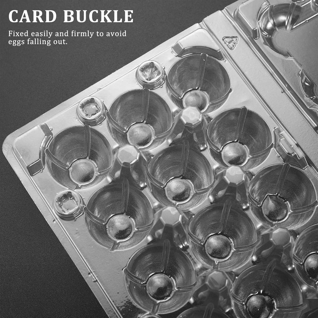 HEMOTON 50 Stücke 18 Gitter Wachtelei Aufbewahrungsbox Transparent Ei Spender Halter Fall Kühlschran