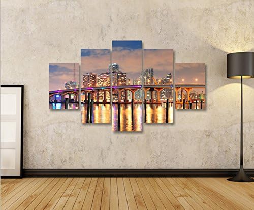 islandburner Bild Bilder auf Leinwand Miami V2 South Beach MF XXL Poster Leinwandbild Wandbild Dekoa