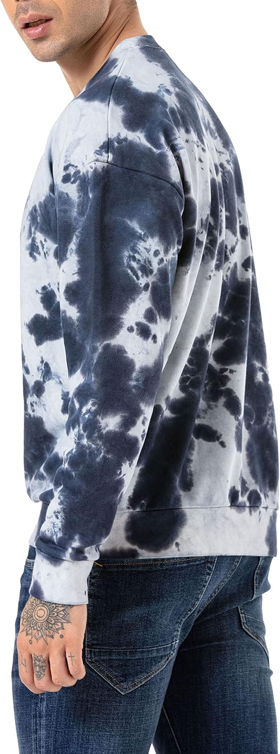 Redbridge Sweatshirt Herren Rundhals Pullover Batik S Blau, S Blau
