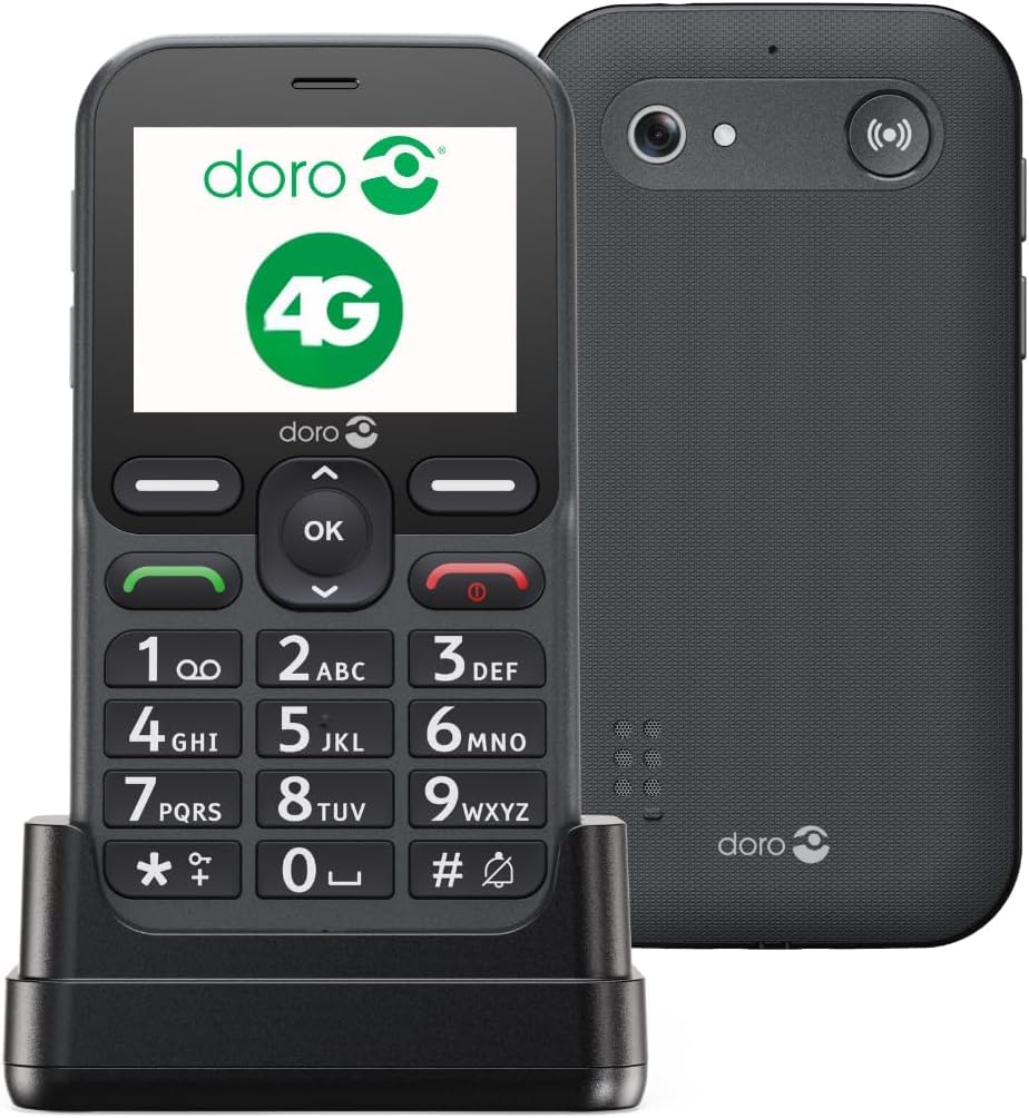 Doro Leva L11 Nicht gesperrtes Mobiltelefon für Senioren – Grosser Landschaftsbildschirm – Leistungs