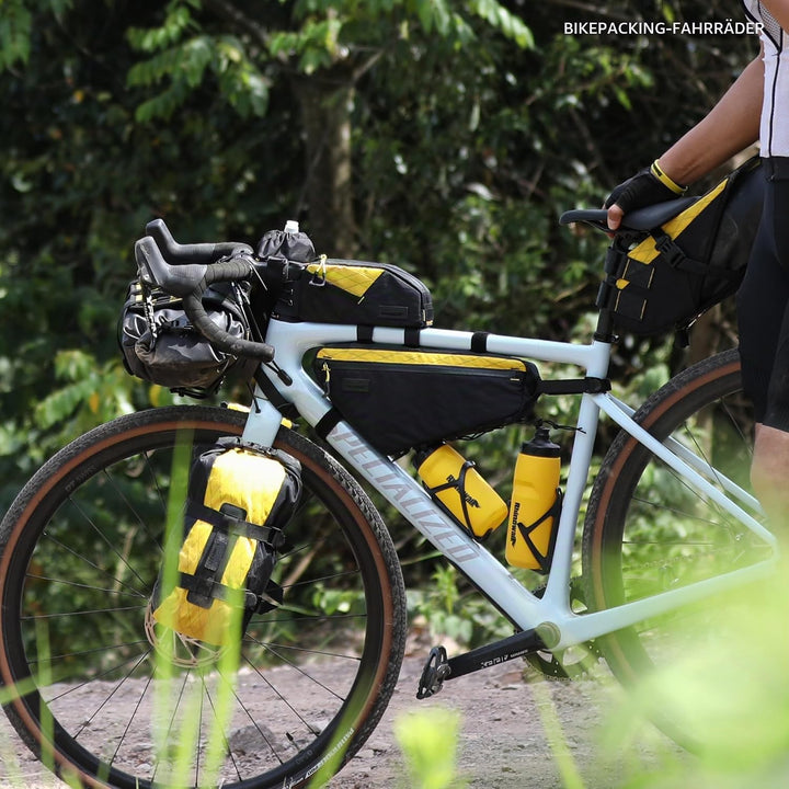 Rhinowalk Fahrrad-Dreieckstasche 2,9L – wasserdichte Rahmentasche mit YKK-Reissverschlüssen, Kabeldu
