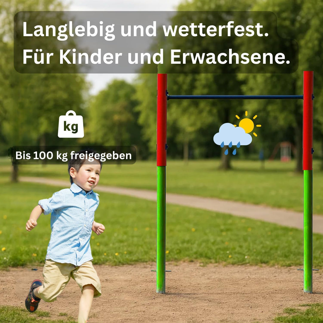 Best Sporting Turnreck Garten I Reckstange Garten Kinder und Erwachsene I Höhenverstellbare Kletters