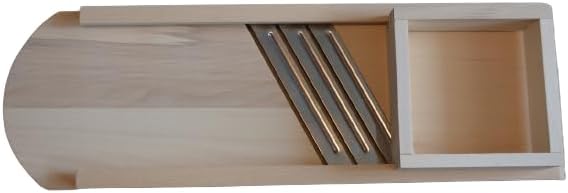 teemando® Krauthobel Gemüsehobel mit beweglichem Schlitten für sicheres Schneiden von Krautköpfen un