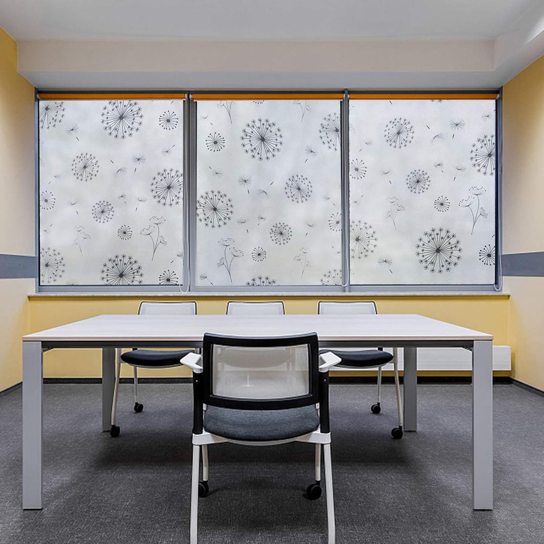 FILMGOO 3D Fensterfolie Fenster Sichtschutzfolie Anti-UV Buntglas Dekorfolie Statisch Haftend Selbst