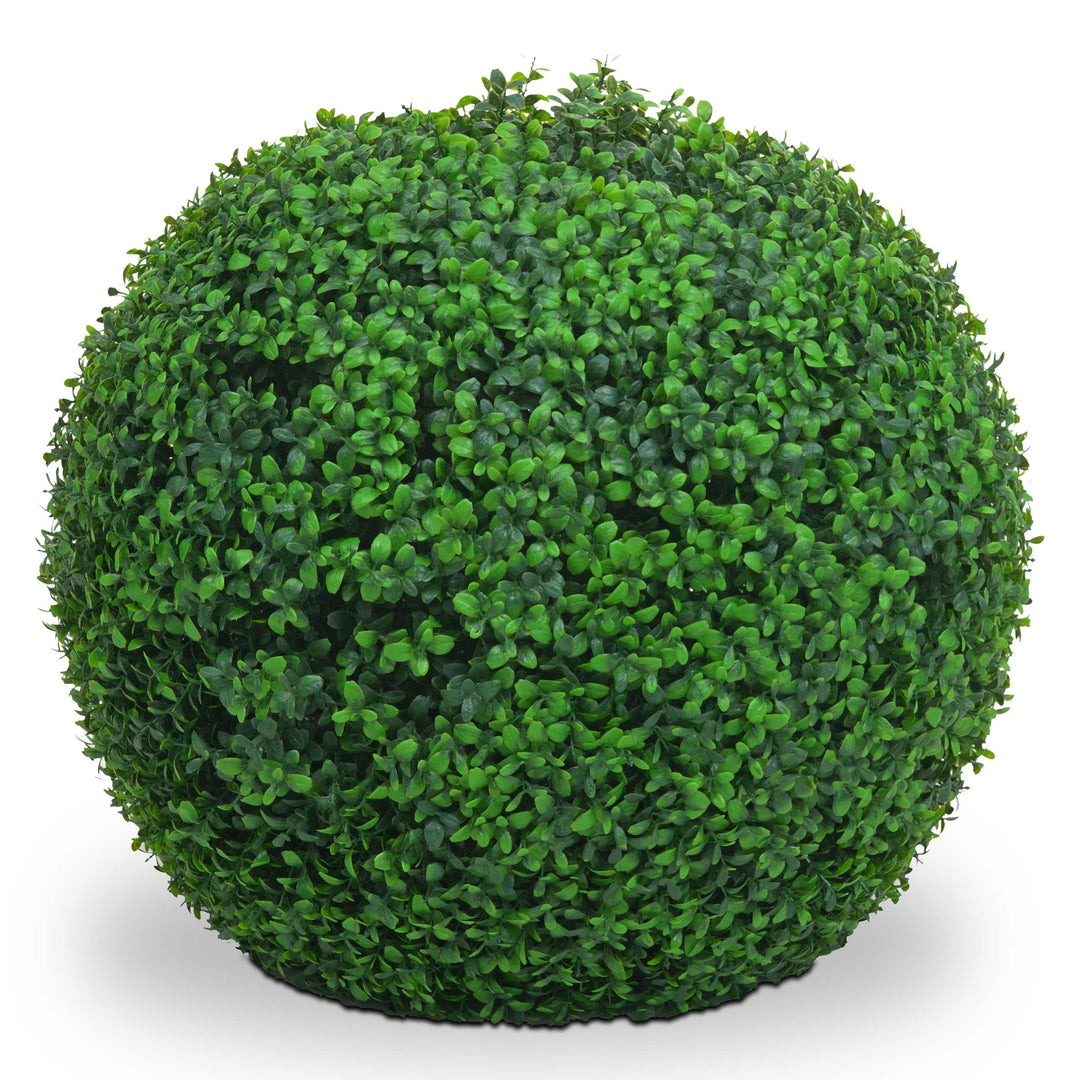 Mendler Künstlicher Busch HWC-L77, Buchskugel Dekopflanze Buchsbaumkugel Kunstpflanze Buxus, Outdoor