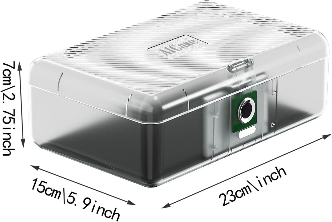 AICase Safe mit biometrischer Fingerabdruckerkennung für Reisen und Zuhause, Tragbare Sicherheitsbox