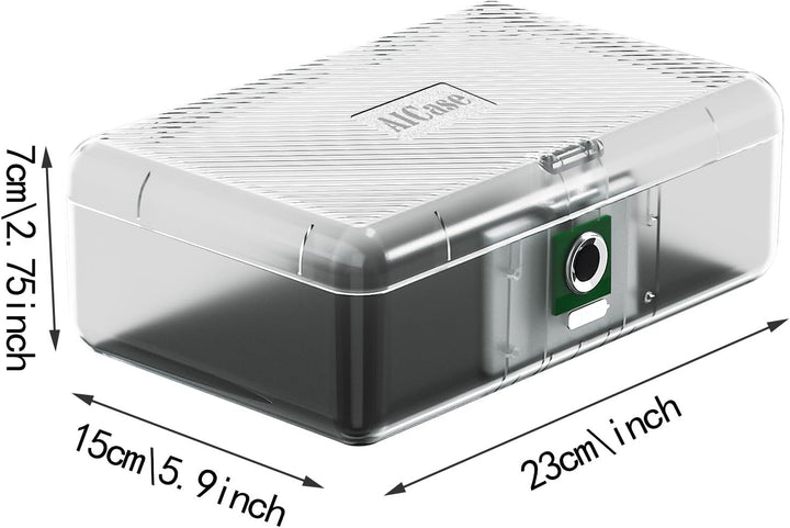 AICase Safe mit biometrischer Fingerabdruckerkennung für Reisen und Zuhause, Tragbare Sicherheitsbox