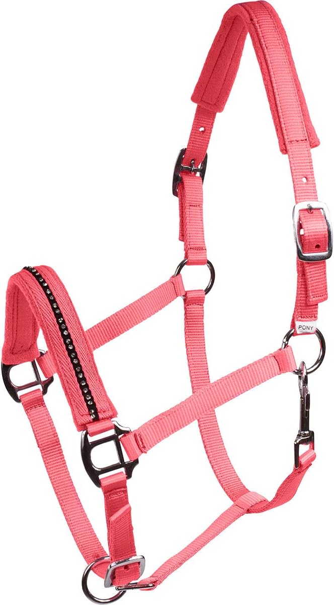 horze Pony Head Collar korallenrot Pony, korallenrot Pony