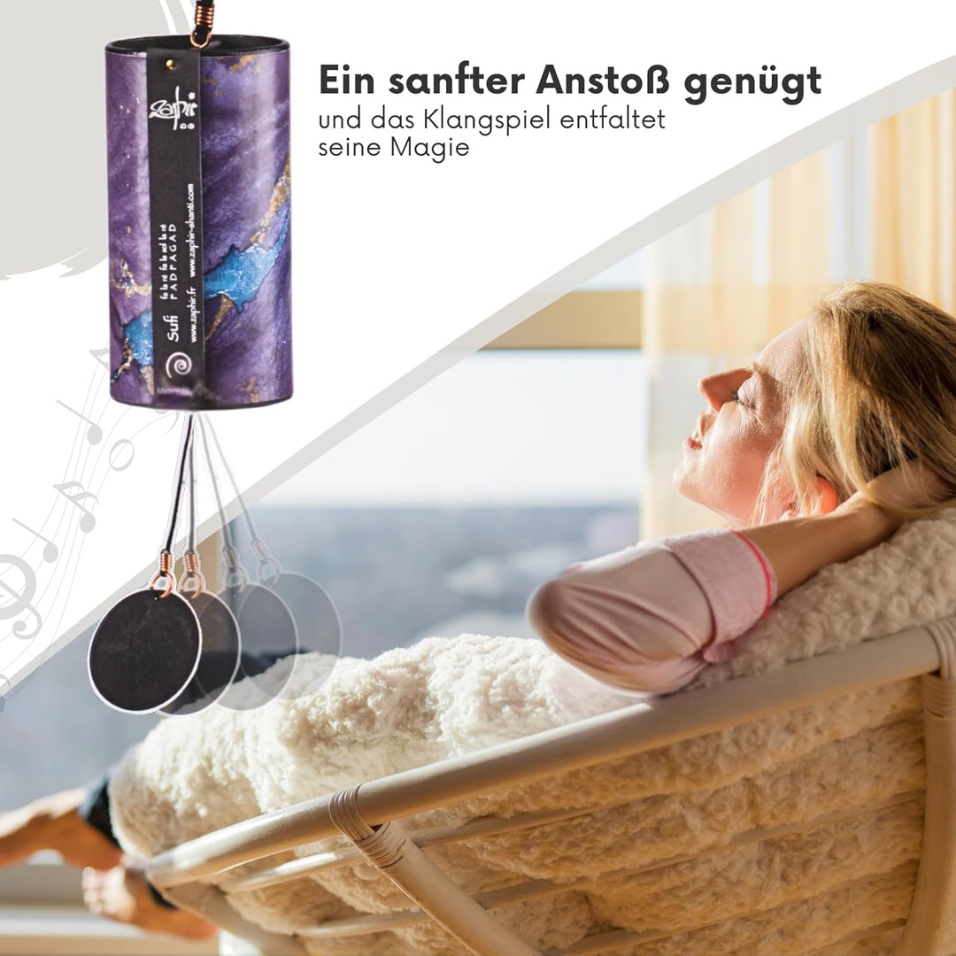 Zaphir Klangspiel Sufi der Tanz Shanti | Handgefertigtes Windspiel für Yoga, Meditation und Raumrein