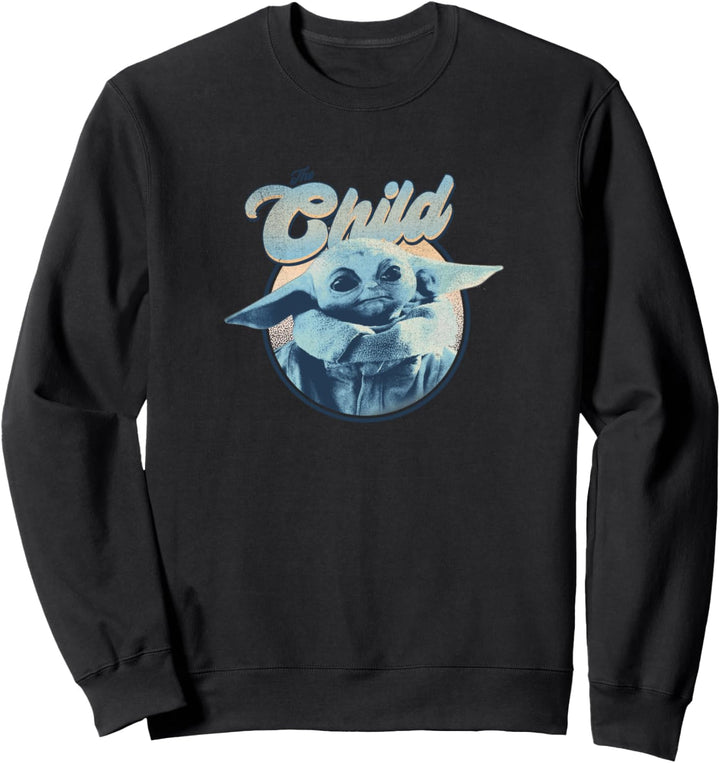 Star Wars: The Mandalorian The Child Retro Portrait Blue Hue Sweatshirt