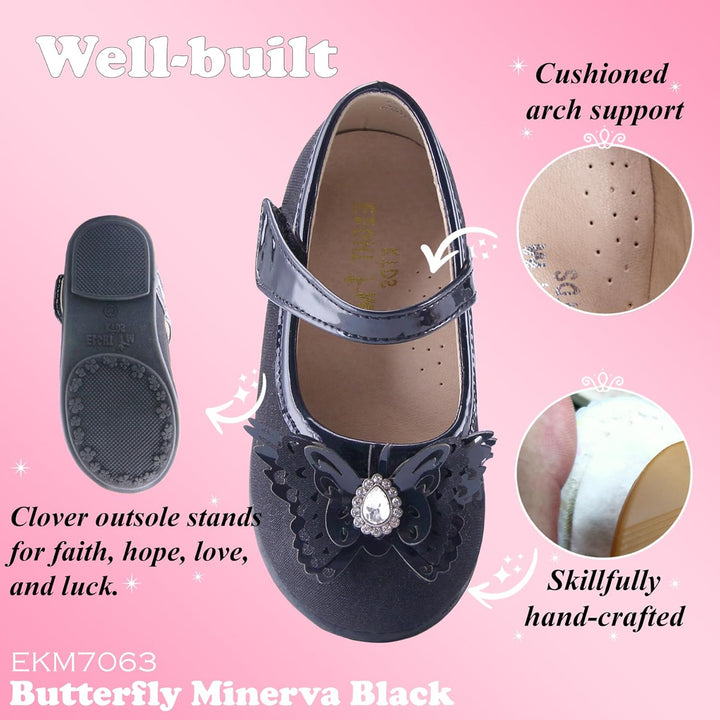 EIGHT KM - Kleinkind Mädchen Kleid Schuhe - Mary Jane Wohnungen - Prinzessin Hochzeit Schuhe Balleri