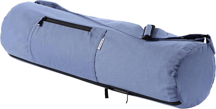 Navaris XXL Yogatasche für Yogamatte aus Baumwolle - Tasche für Yoga Matte mit Reissverschluss Trage