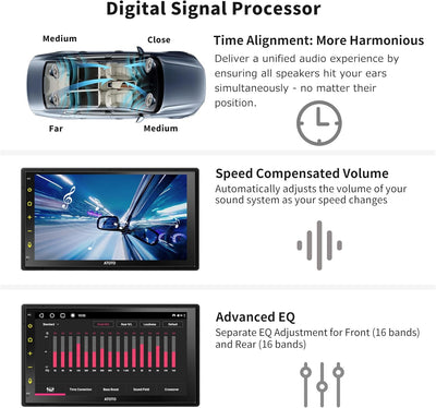 ATOTO S8 MS Android Doppel-DIN Autoradio, 7" QLED Display, Android Auto drahtlos & Wireless CarPlay,