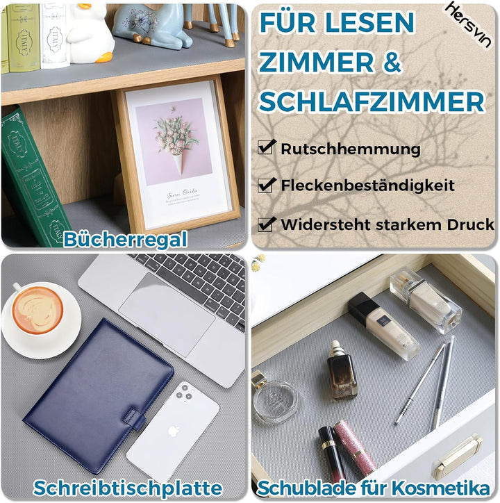 Hersvin Schubladenmatte (Übergrösse) 50cmx600cm Schrankpapier Schubladeneinlage Eva Wasserfest Nicht