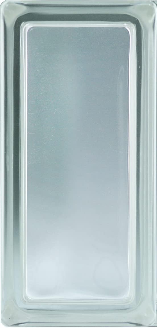 Fuchs Design Glasbaustein Vollsicht SUPER White Halbstein glänzend 19x9x8 cm - 6 Stück 19 x 9 x 8 cm