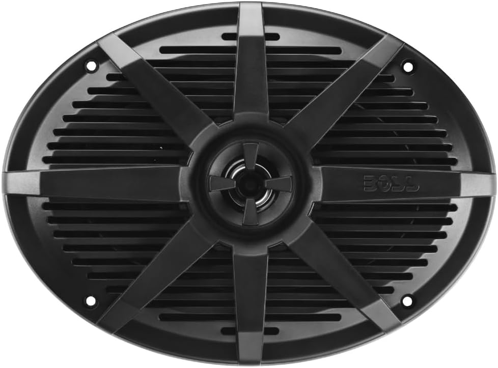 KIT Set FÜR BOSS Audio Systems MR692B 2 ovale 2-Wege-Marinelautsprecher, schwarz 6 x 9 15 x 23 cm 17
