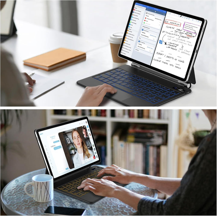 Bettdow für Samsung Galaxy Tab S10 Lite/Tab S10 FE/Tab S9 FE 10.9" und Tab S9 11" Tastatur Hülle, Sc