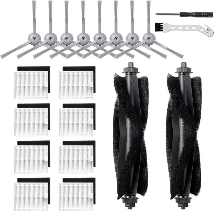 20 Stück Ersatzteile für Eufy L60/ L60 SES/ L50/ L50 SES Saugroboter, Ersatz Zubehörset mit 2 Hauptb